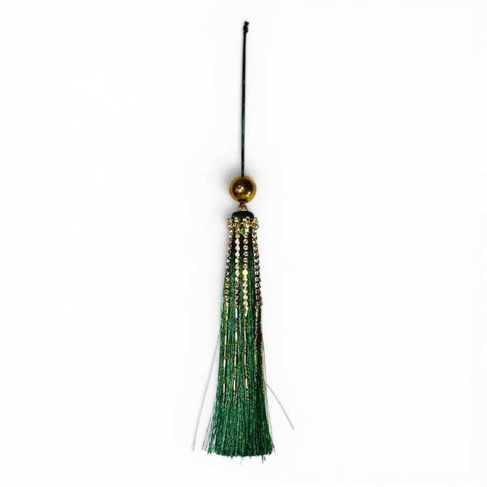 New!! 4" Green Metallic Tassel (Fall 2026 shipping)