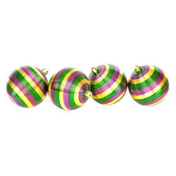 3.25" Stripped Mardi Gras Ornaments (Fall 2026 shipping)
