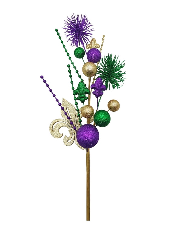 NEW!! Pom Pom Fleur de Lis and Berry Spray