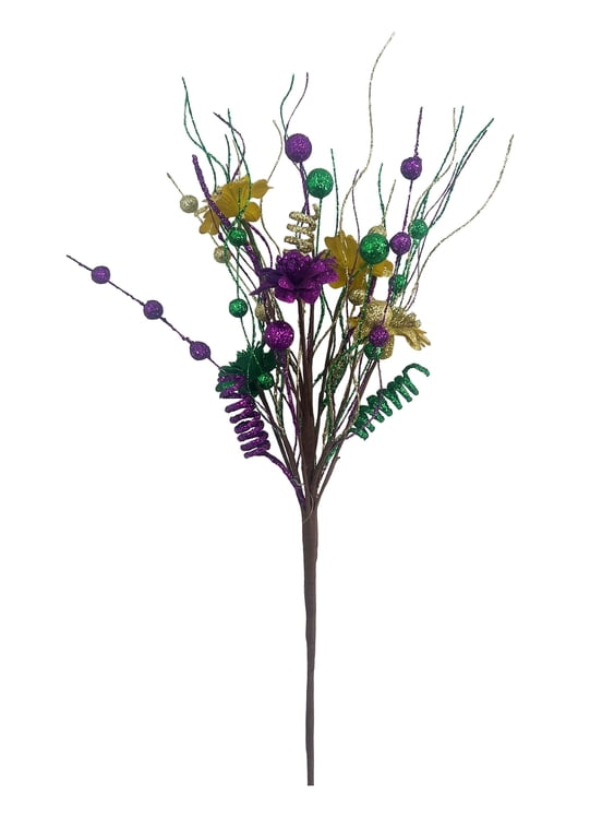 NEW!! 24"Glitter Stem w Swirls,Berries, Flowers