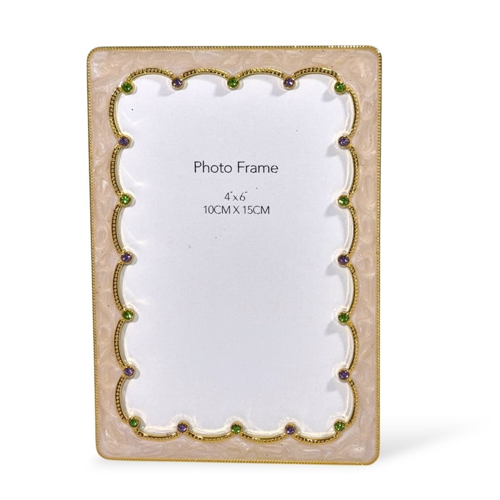 New!! 4x6 Curvy Photo Frame w Crystals (Fall 2026 shipping)