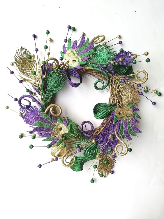 24" Peacock Leaf Wreath