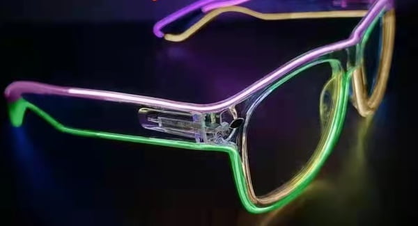 Light up LED Glasses w PGG Line 7.5"