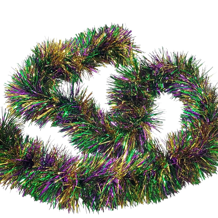 4-155MG 9' Mardi Gras Tinsel Garland