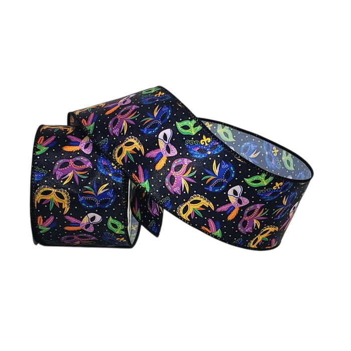 NEW!! Masks Galore Wired Ribbon 2.5" x 10 YD