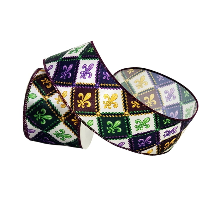 NEW!! Criss Cross FDL WIRED Ribbon 2.5" x 10 yd