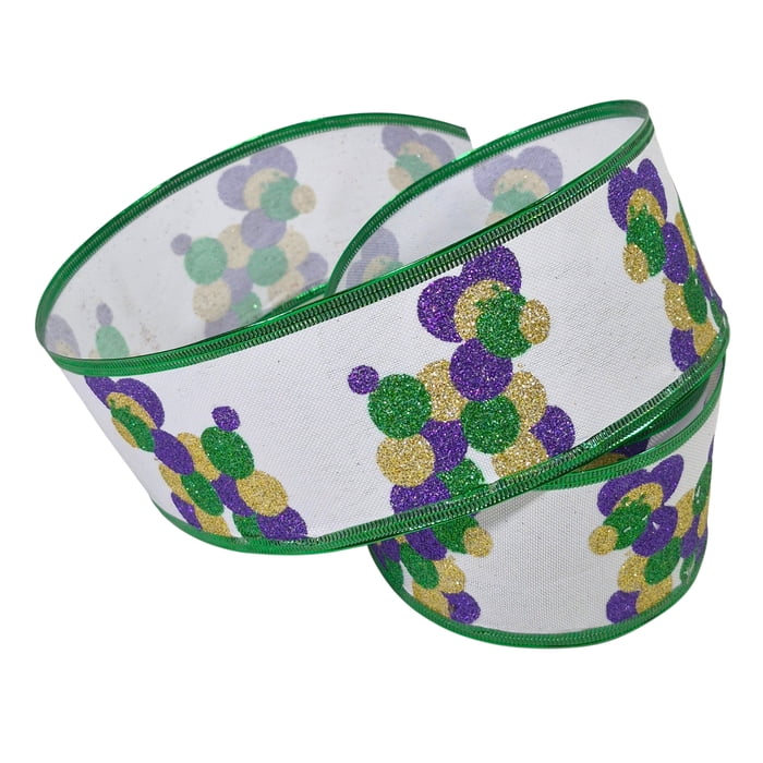 New!! 2.5" X 10' Wired Bead Dog Ribbon (Fall 2026 shipping)