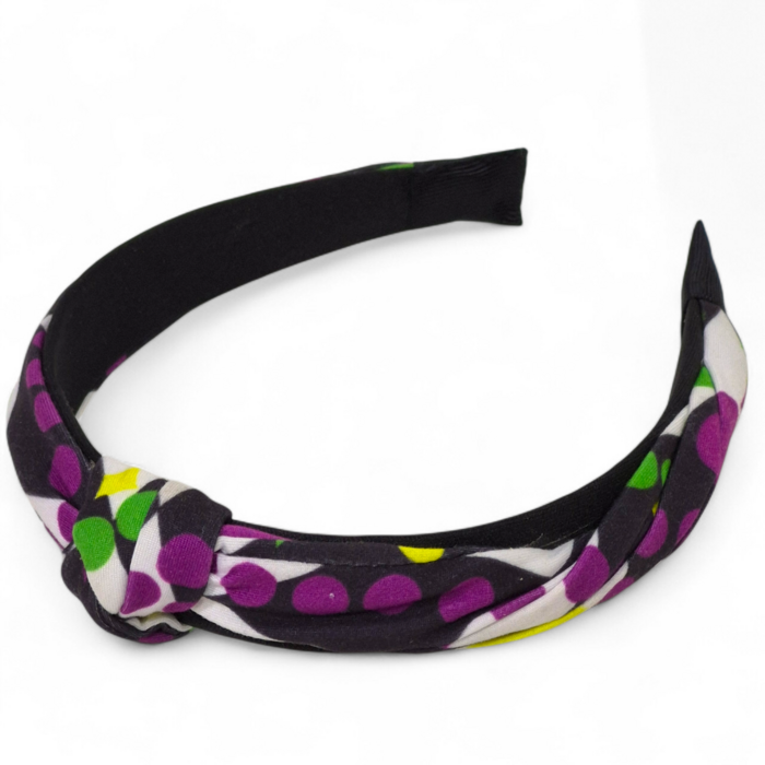 3" Diamond and Dot Headband w Knot