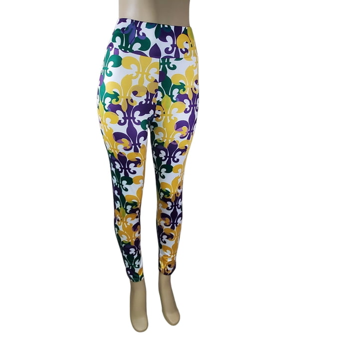 White Leggins w PGG Fleur de Lis