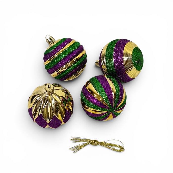 New!! Box of 2.25" Striped Ornaments