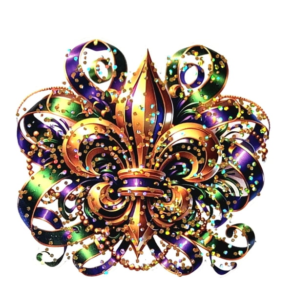 NEW!! 3" Ribbon Fleur de Lis Magnet