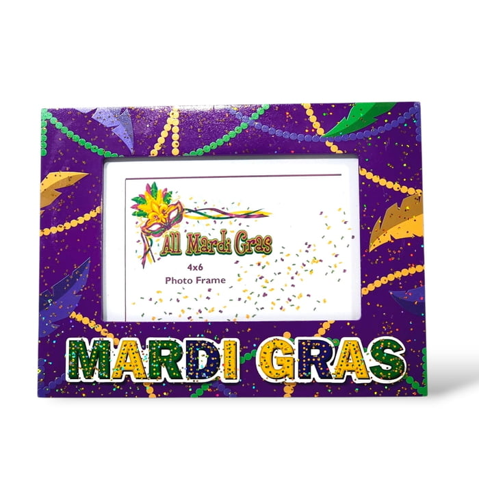 NEW!! 4 x 6" PGG Beads and Feathers Photo Frame