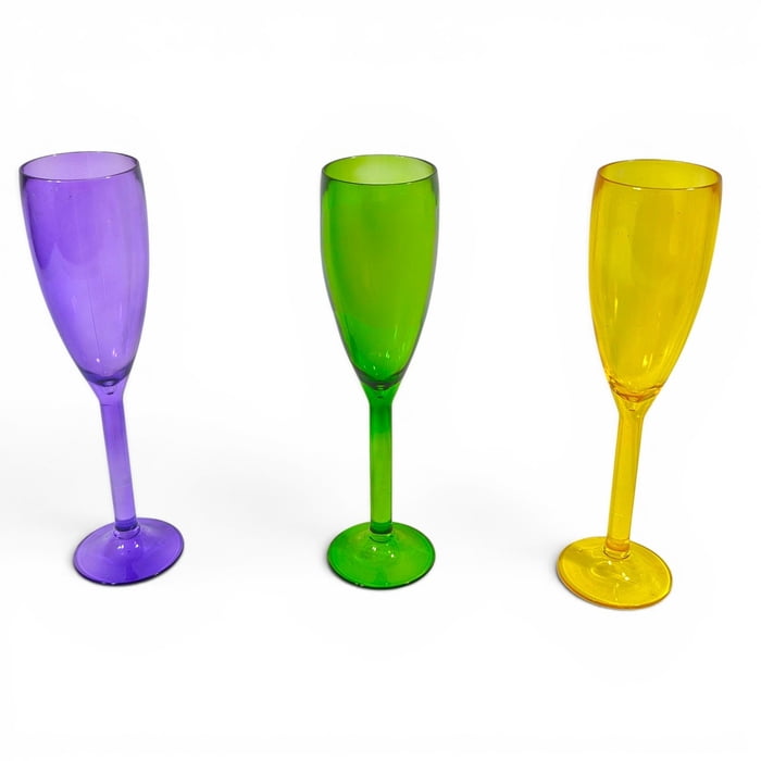 New!! 6oz Champagne Flute w Asst P G G Stems (Fall 2026 shipping)