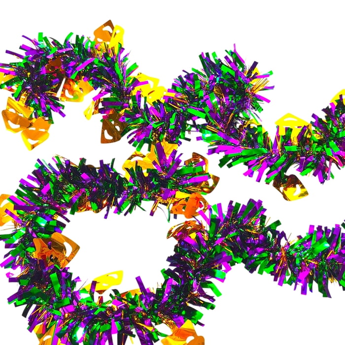 New!! 3.5" X 6.5FT Gold Mask PGG Tinsel Garland (Fall 2026 shipping)