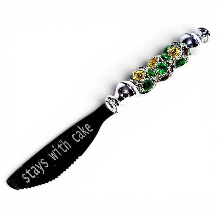 New!! 16" Stays with Cake Knife with Jeweled Beads (Fall 2026 shipping)
