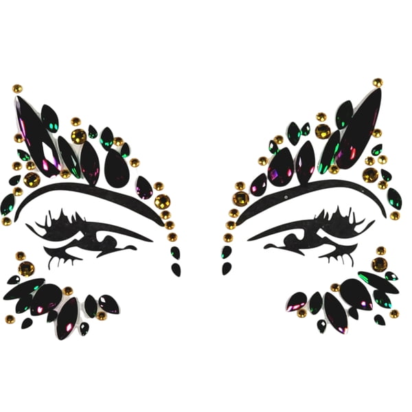 Mardi Gras Face Art w PGG Gems