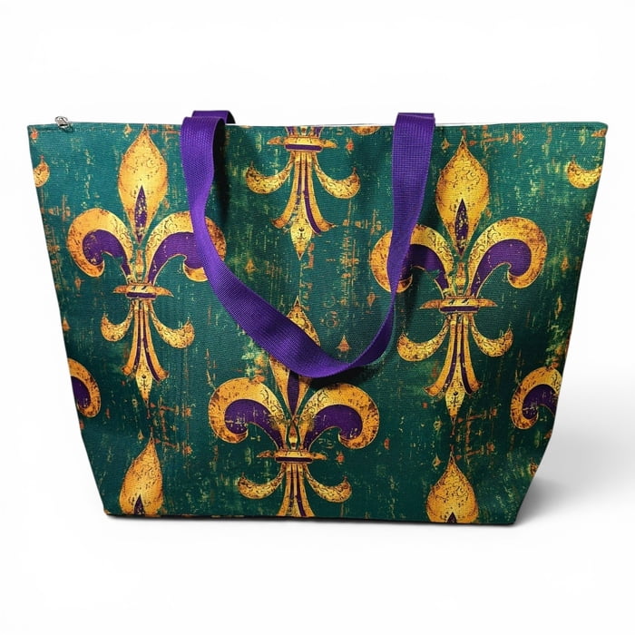 New!! Distressed Gold Fleur de Lis Bag
