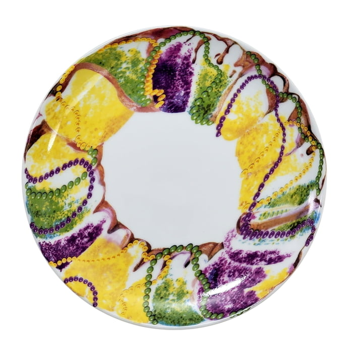 8" St of 4 King Cake Dessert Plates