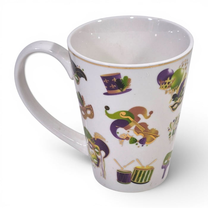 4" X 5" All Things Mardi Gras Mug