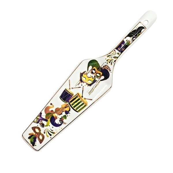 10" X 2.25" ALL THINGS MARDI GRAS Cake Server