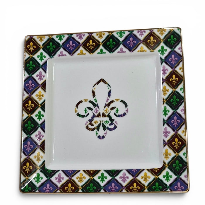 New!! 8" FDL Criss Cross Design set of 4 Plates (Fall 2026 shipping)