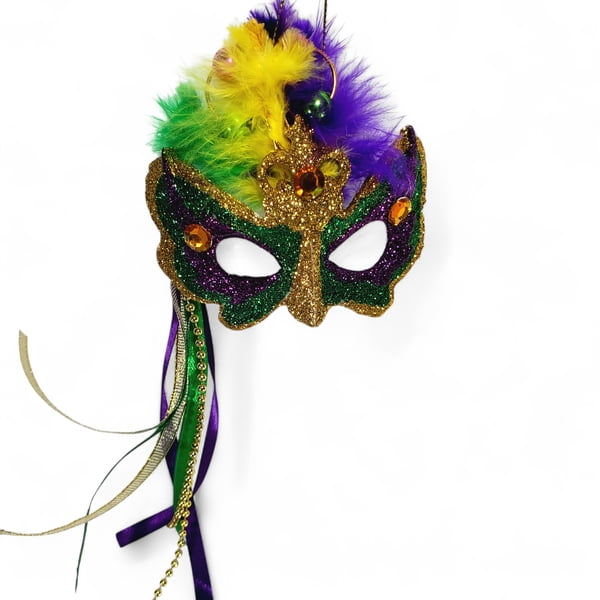 3" Resin Mask Ornament w PGG Ribbon