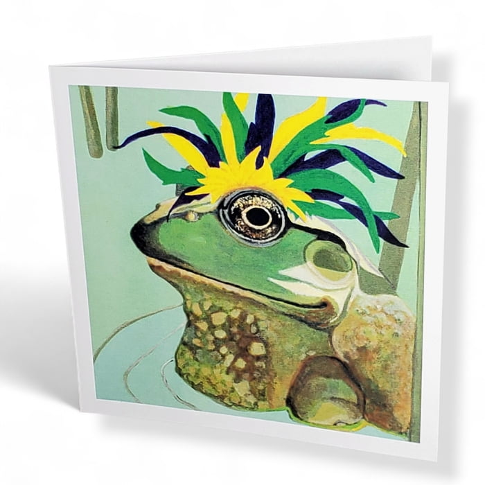 Frog Collection Mardi Gras Card