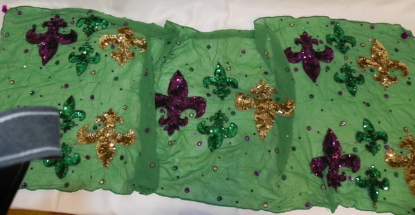 12" X 52" Fleur de Lis Table Runner