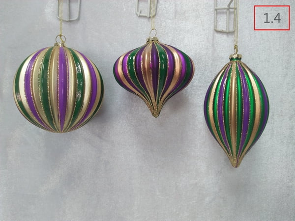 80MM Round Stripe Ornament