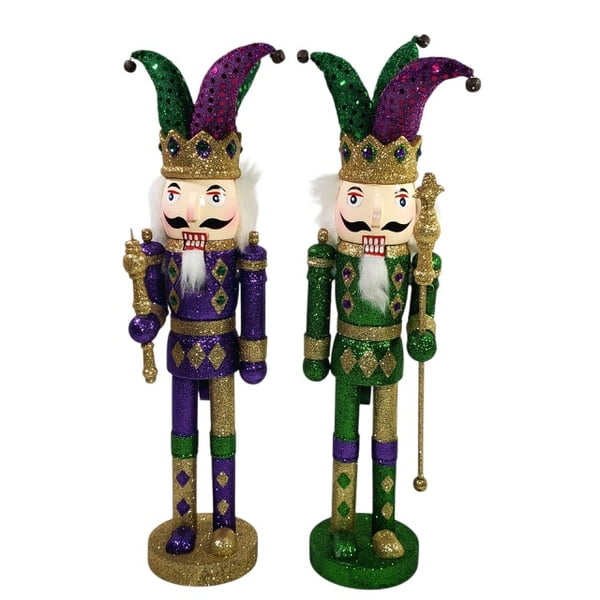 NEW!!16" Glitter Nutcracker Purple and Green Assorted