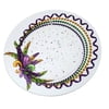 100% Melamine Bead and Feathers Design Plate 11"D (Fall 2026 shipping)