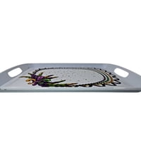 Beads and Feathers Tray 100% Melamine 18"