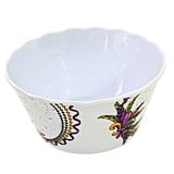 100% Melamine Beads and Feather Design Bowl 6"