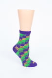 Mardi Gras Block Socks