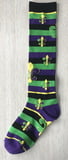 Mardi Gras Stripe FDL Knee Socks