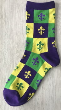 Mardi Gras Block FDL Women's Socks