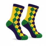 Mardi Gras Sock in Diamond Pattern