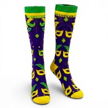 New!! Mardi Gras Knee Socks