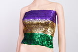 Sequin Mardi Gras Top