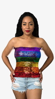 RAINBOW SEQUIN TOP