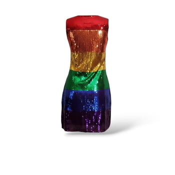 RAINBOW STRIPE DRESS M/L