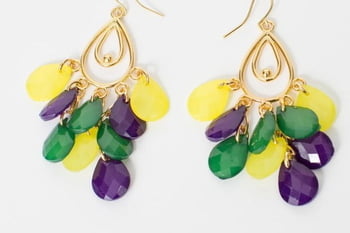 3.5" PGG Oval Dangle Earrings