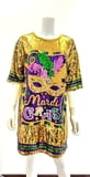 Gold Sequin Mardi Gras Sequin Dress w R