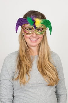 11" X 14" Mardi Gras Fabric Mask