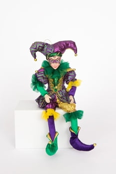 18" Hanging Posable Jester Ornament