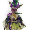 17" Sitting Mardi Gras Jester in Harlequin Clothes