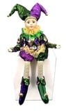 NEW!!! 17" Sitting Kid Jester w Harlequin Clothes