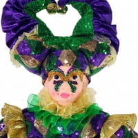 NEW!! 33" Mardi Gras Jester w Harleqin Fabric