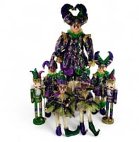 NEW!! 33" Mardi Gras Jester w Harleqin Fabric