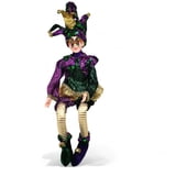 NEW!!18" Hanging Flexible Jester w Harlequin Fabric